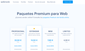 Precios de Webnode