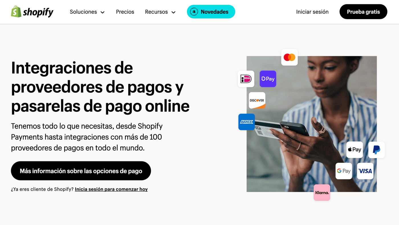 Procesadores de pago en Shopify